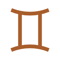 Narysowany symbol Bliźniąt