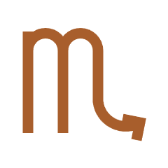 Narysowany symbol Skorpiona