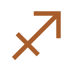 Narysowany symbol Strzelca